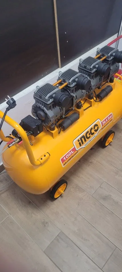 Tirane, shes INGCO, Kompresor monofaze me 2 motora silencioz pa vaj 100 Lt 300 €
