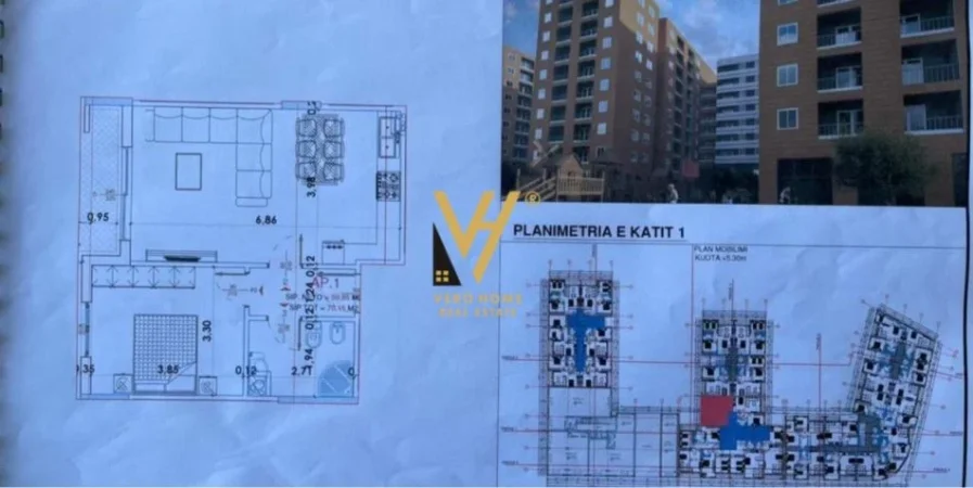 Tirane, shitet apartament 1+1+Aneks+Ballkon Kati 5, 70 m² 100.000 € (YZBERISHT , PRAN KMY)