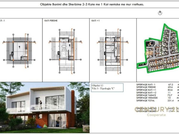 Tirane, shes apartament 3 Katshe Kati 3, 231 m² 462.000 € (RESIDENCA &quot;CUCI 3&quot;)