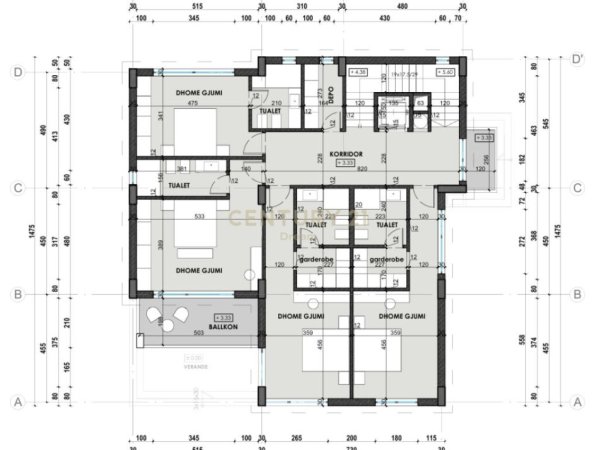 Tirane, shes Vile Kati 3, 1.085 m² (KREA RESIDENCE)