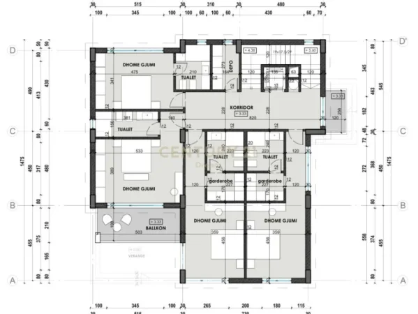 Tirane, shes Vile Kati 3, 1.085 m² (KREA RESIDENCE)