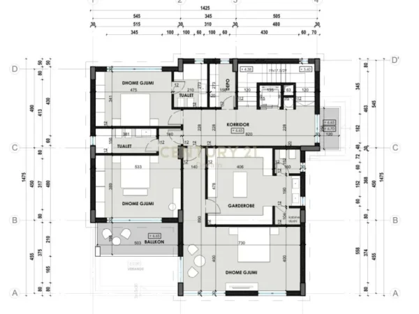 Tirane, shes Vile Kati 3, 1.085 m² (KREA RESIDENCE)