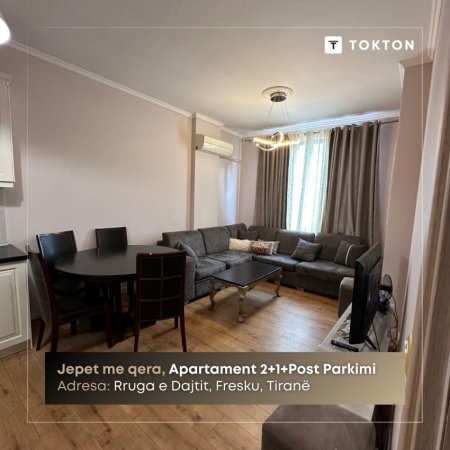 Tirane, jepet me qera apartament 2+1 Kati 2, 91 m² 450 € (rruga dajtit)