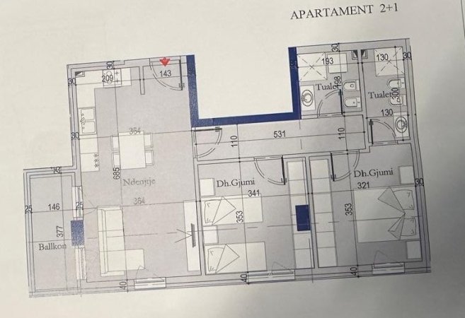Tirane, shitet apartament 2+1+Ballkon Kati 7, 95 m² 113.880 € (Tirana Entery 2)