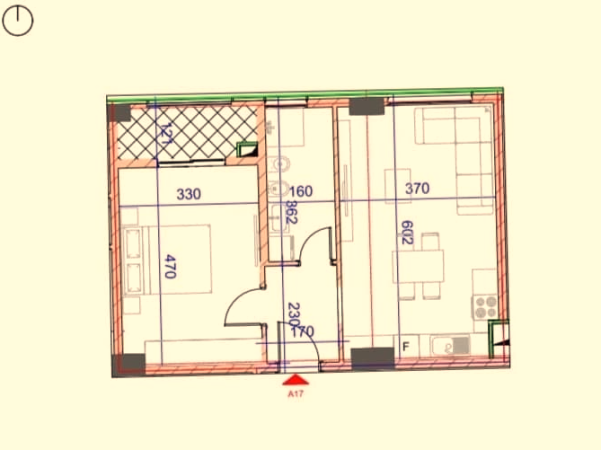 Tirane, shes apartament 1+1+Ballkon Kati 1, 69 m² 111.000 € (Rezidenca Jordan)