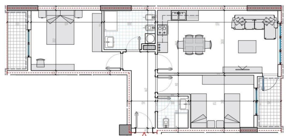 Tirane, shitet apartament 2+1+Aneks+Ballkon Kati 4, 104 m² 98.000 € (Rruga Gryka e Kacanikut)