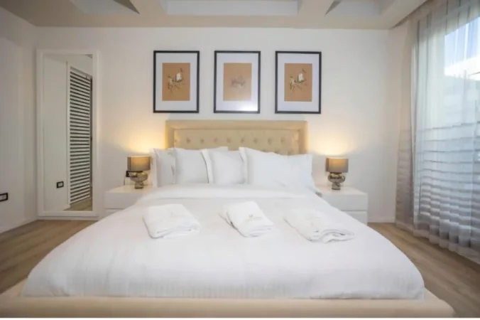 Tirane, jepet me qera apartament Kati 4, 123 m² 1.400 € (Rruga Sami Frasheri, Kompleksi NOBIS)