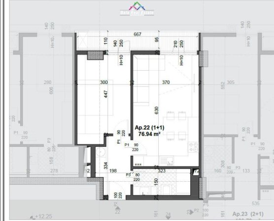 Tirane, shes apartament 1+1+Ballkon Kati 3, 80 m² 109.000 € (fusha e aviacionit)