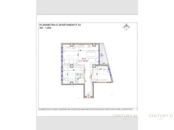 Tirane, shes apartament 2+1+Aneks+Ballkon Kati 6, 127 m² 201.838 € (Mara Residence)