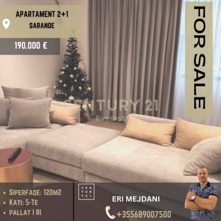 Sarande, shitet apartament 2+1 Kati 2, 120 m² 190.000 Euro (Rruga ''Adem Sheme'')