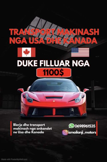 Transport makinash nga Amerika & Kanadaja 1.100 $