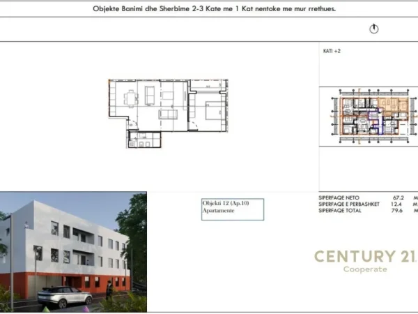 Tirane, shes apartament 1+1+Aneks+Ballkon Kati 3, 80 m² 135.500 € (RESIDENCA "CUCI 3")