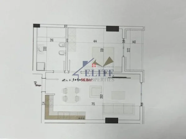 Tirane, shitet apartament 1+1 Kati 4, 66 m² 79.404 € (Paskuqan)