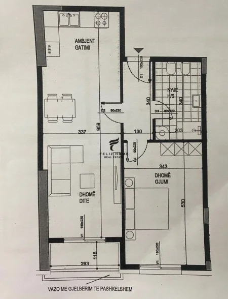 Tirane, shitet apartament 1+1+Ballkon Kati 7, 93 m² 143.000 € (ISH FUSHA AVIACIONIT)