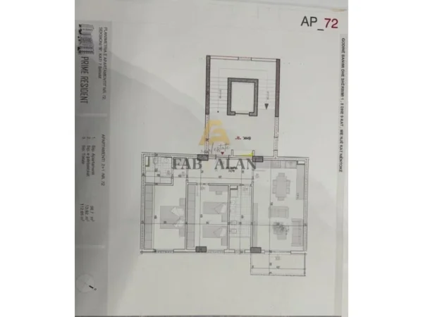 Tirane, shitet apartament 2+1 Kati 7, 113 m² 95.800 € (Kamez)