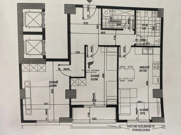 Tirane, shitet apartament 2+1+Ballkon Kati 8, 118 m² 181.600 € (ISH FUSHA AVIACIONIT)