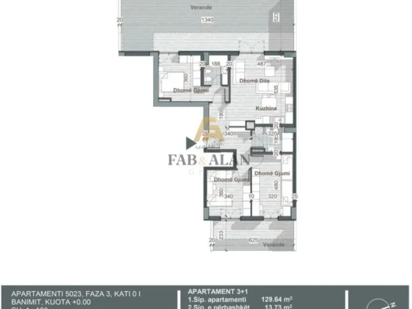 Tirane, shitet apartament 3+1+2 Kati 0, 143 m² 185.000 € (Univers City, QTU)