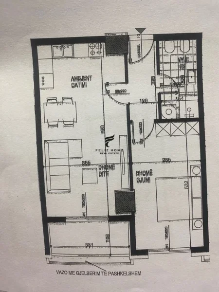 Shqiperi, shitet apartament 1+1+Ballkon Kati 8, 81 m² 125.000 € (ISH FUSHA AVIACIONIT)