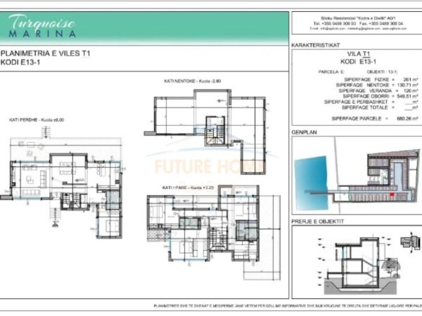 Durres, shitet Vile 2 Katshe Kati 0, 261 m² 993.773 € (Turquoise Marina, Hamallaj, Durres, AREA48127)