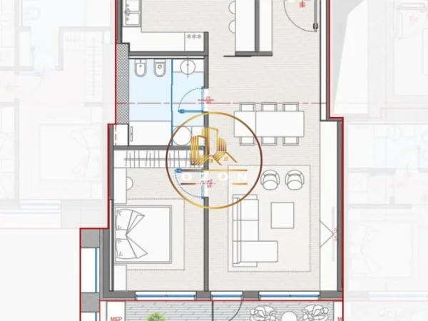 Apartament 1+1 në Shitje tek Manhatan Residence,Zogu i Zi!