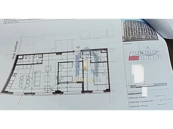 Tirane, shes apartament 2+1+Ballkon , 105 m² 165.000 € (Jordan Misja)