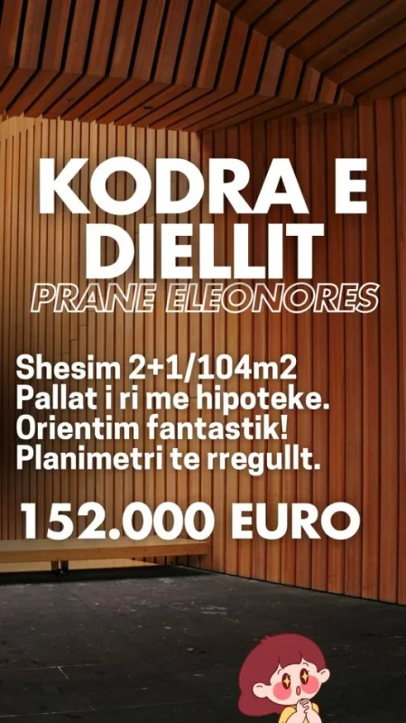 Tirane, shitet apartament 2+1 , 104 m² 152.000 € (Eleonora)