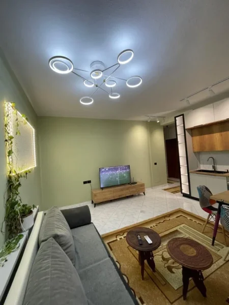 Tirane, jepet me qera apartament 1+1 Kati 3, 75 m² 550 € (Komuna e Parisit, Rruga Xhorxh Uashington.)