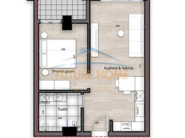 Tirane, jepet me qera apartament 1+1 Kati 1, 65 m² 98.000 € (Rruga e Kokonozeve)
