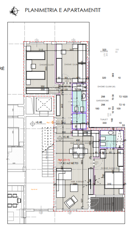 Tirane, shes apartament 2+1+Ballkon Kati 2, 131 m² 237.000 € (Lakeside Residence)