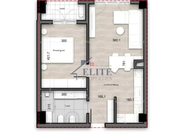 Tirane, shitet apartament 1+1+Ballkon Kati 6, 72 m² 108.705 € (Porcelan)