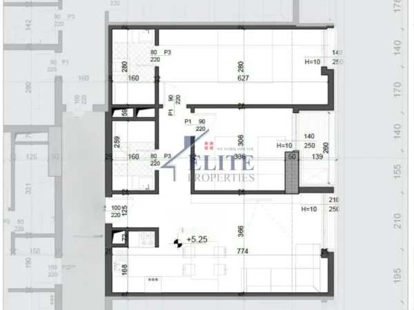 Tirane, shitet apartament 2+1+Ballkon Kati 1, 102 m² 142.128 € (Ish Fusha e Aviacionit)