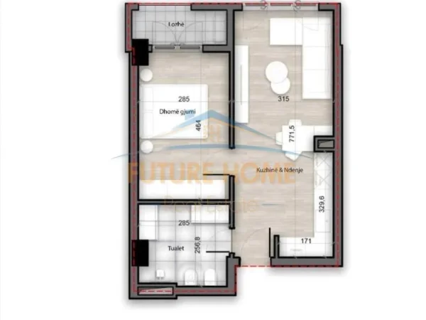 Tirane, shitet apartament 1+1+Ballkon Kati 1, 68 m² 101.500 € (Porcelan)