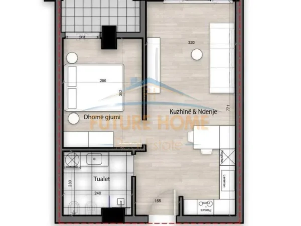 Tirane, shitet apartament 1+1+Ballkon Kati 1, 66 m² 98.000 € (Porcelan)