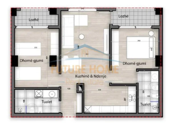 Tirane, shitet apartament 2+1+Ballkon Kati 6, 115 m² 171.000 € (Porcelan)