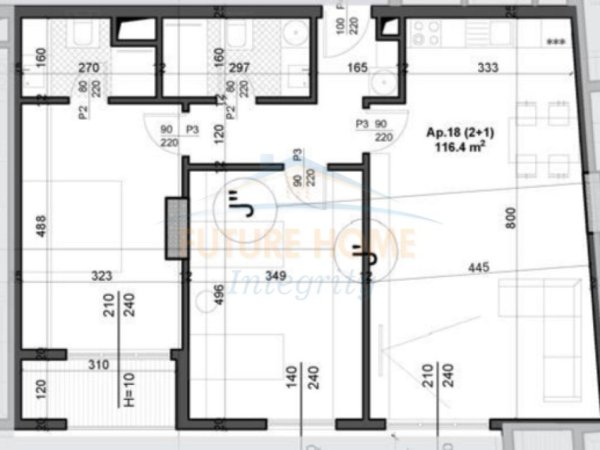 Tirane, shitet apartament 2+1 Kati 4, 116 m² 186.250 € (Bulevardi i Ri)