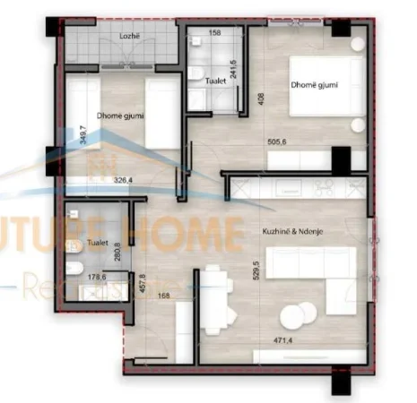 Tirane, shitet apartament 2+1+Ballkon Kati 6, 103 m² 155.000 € (Porcelan)