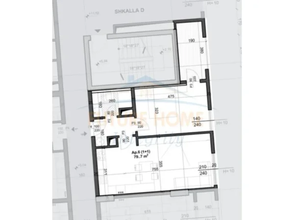 Tirane, shitet apartament 1+1+Ballkon Kati 1, 80 m² 127.500 € (San Paolo)