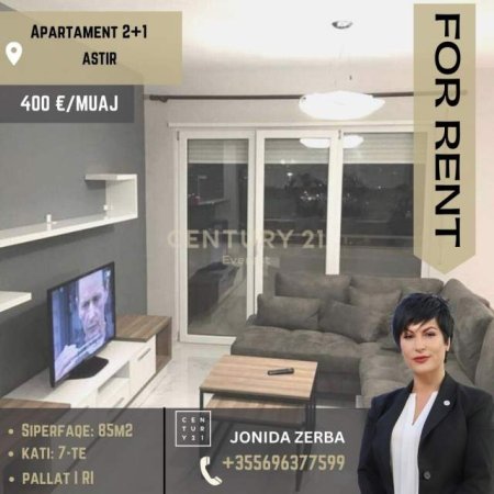 Tirane, jepet me qera apartament Kati 7, 85 m² 400 Euro (Astir)