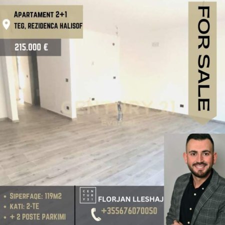Tirane, shitet apartament 2+1+BLK Kati 2, 119 m² 215.000 Euro (Teg)