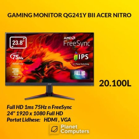 Tirane, shes Monitor ACER NITRO 23.8" Full HD 1MS 75Hz N FREE 20.100 Leke