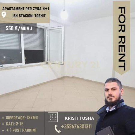 Tirane, jepet me qera apartament 3+1 Kati 2, 550 Euro (Stacioni i Trenit)