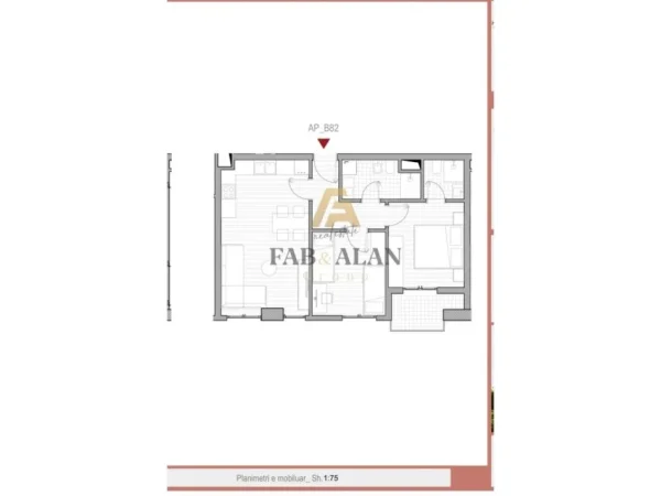 Tirane, shitet apartament 2+1+2 Kati 8, 81 m² 120.000 € (Rruga 5 Maji)