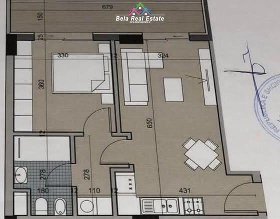Tirane, shes apartament 1+1+Ballkon Kati 2, 74 m² 72.000 € (univers city)
