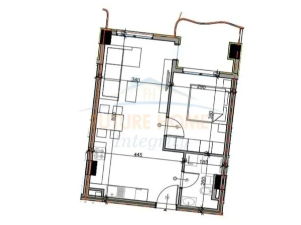Tirane, shitet apartament 1+1 Kati 6, 70 m² 77.200 € (Paskuqan)