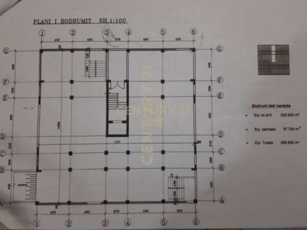 Tirane, jepet me qera ambjent biznesi Kati -1, 384 m² 2.000 € (MBRAPA AMBASADES AMERIKANE)