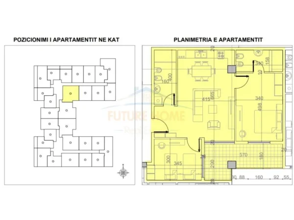 Tirane, shitet apartament 2+1 Kati 3, 104 m² 109.620 € (Paskuqan)