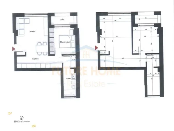 Tirane, shitet apartament 1+1+Ballkon Kati 3, 79 m² 107.000 € (Siri Kodra)