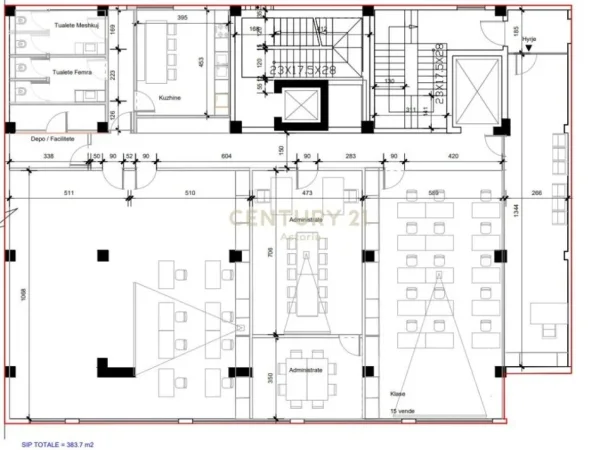 Tirane, jap me qera ambjent biznesi , 384 m² 4.600 € (Tregu Elektrik)
