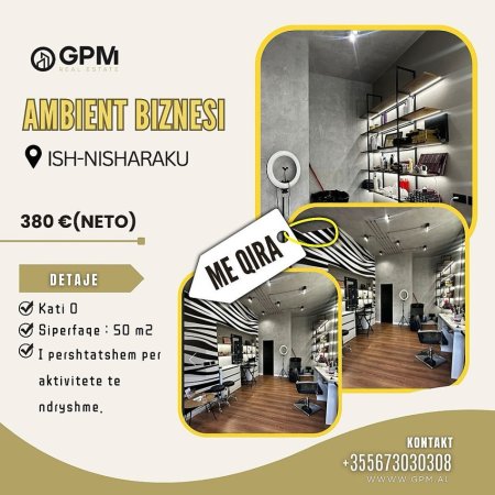 Tirane, jepet me qera ambjent biznesi Kati 0, 50 m² 380 € (Ish -Nisharaku)
