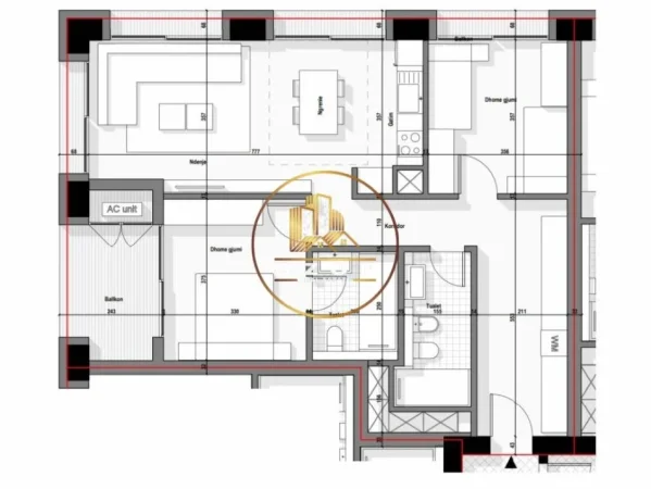 Apartament 2+1+2 në Shitje tek Tirana Boulevard!